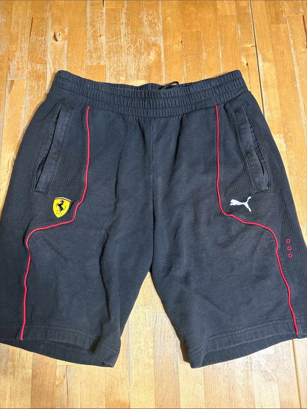 Puma Black Ferrari Scuderia racing shorts